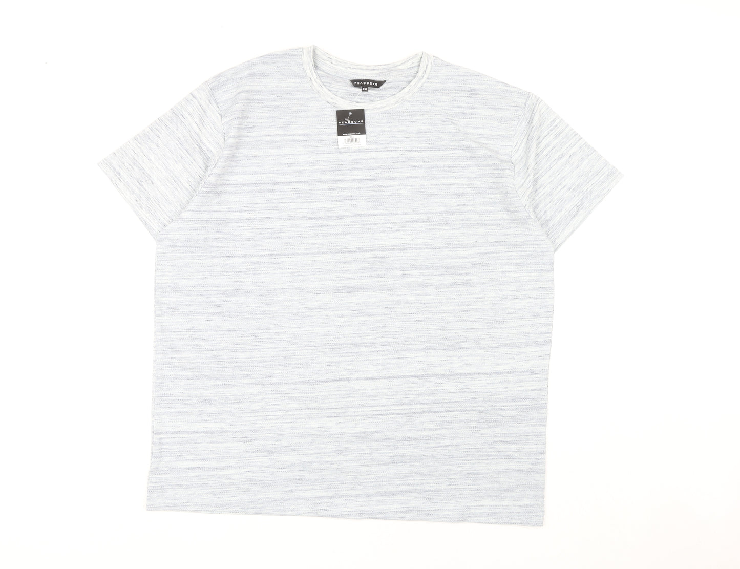 Peacocks Men's Grey 2XL Crew Neck T-Shirt