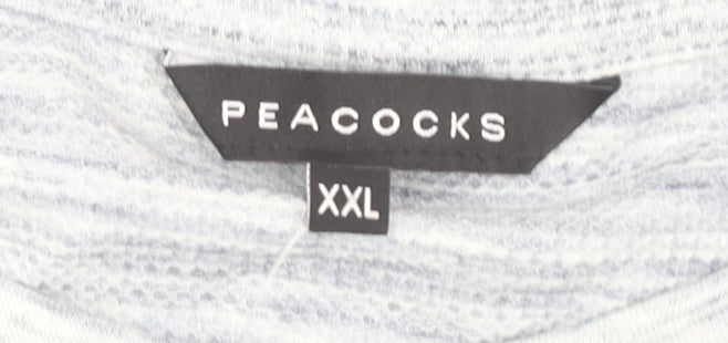 Peacocks Men's Grey 2XL Crew Neck T-Shirt