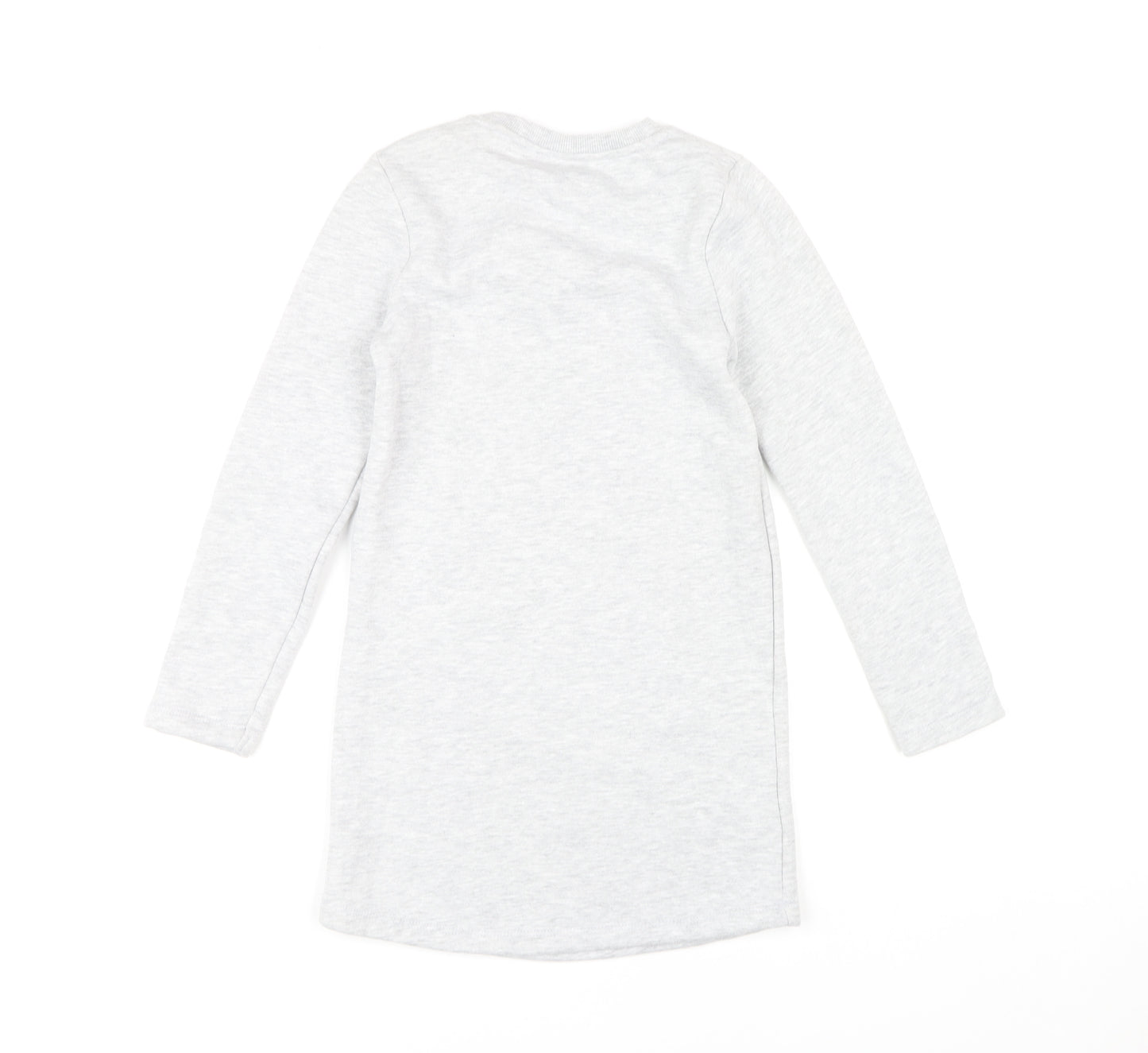 Shopkins Girls Grey Multicoloured Long Sleeve Dress, Size 9-10 Years