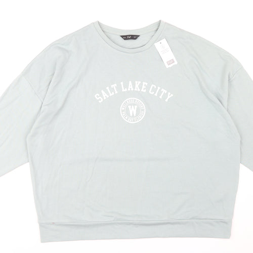 F&F Women's Grey XL Pullover Sweatshirt