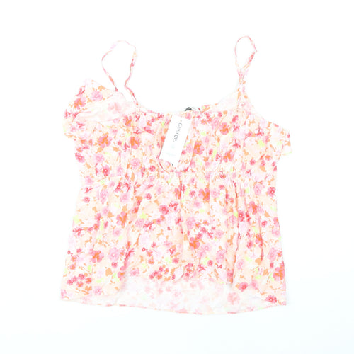 George Women's Pink Floral Camisole Tank Top Size 14