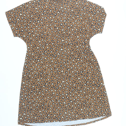 George Women's Brown Animal Print Dress Size 16