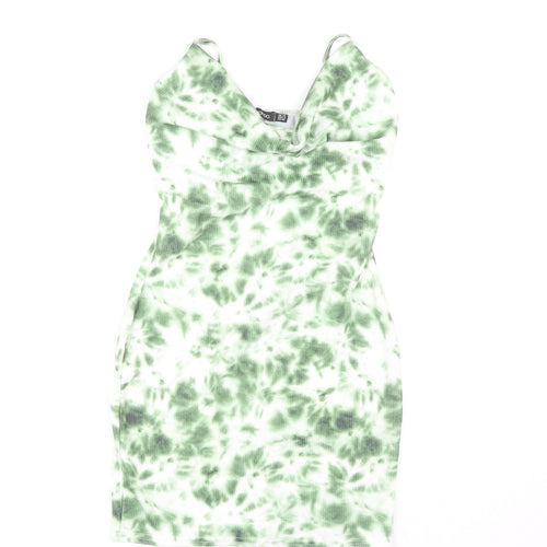 Boohoo Women's Green Tie Dye Dress Size 12