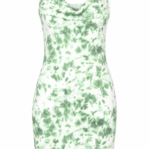 Boohoo Women's Green Tie Dye Dress Size 12