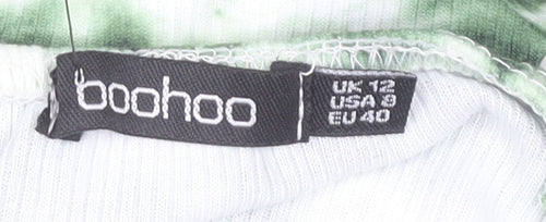 Boohoo Women's Green Tie Dye Dress Size 12