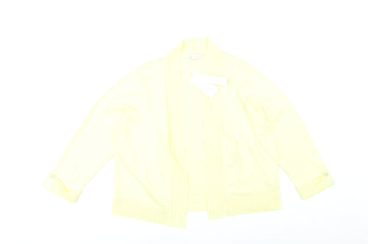 BHS Women's Yellow Open Front Cardigan, Size 18, Spring Casual