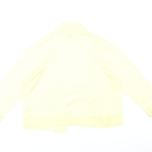 BHS Women's Yellow Open Front Cardigan, Size 18, Spring Casual