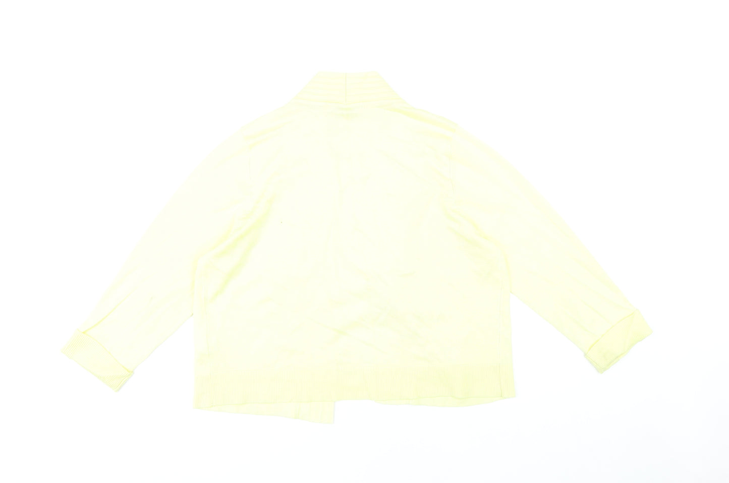 BHS Women's Yellow Open Front Cardigan, Size 18, Spring Casual