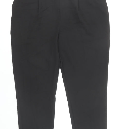 Peacocks Women's Black Regular Fit Trousers, Size 16