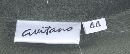Avitano Women's Green Mid-Length Zip Jacket, Size 16