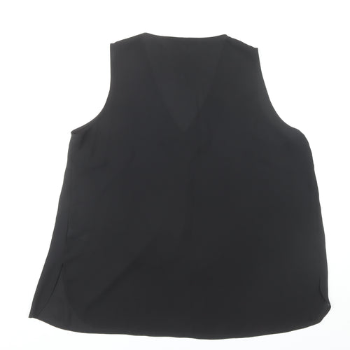 George Women's Black V-Neck Sleeveless Tank - Size 16