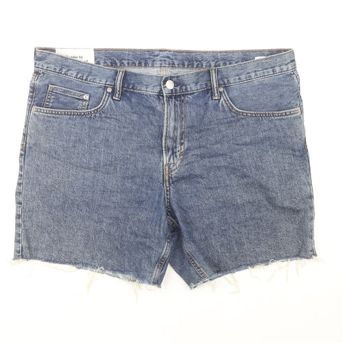 H&M Women's Blue Cut-Off Denim Shorts Size 10