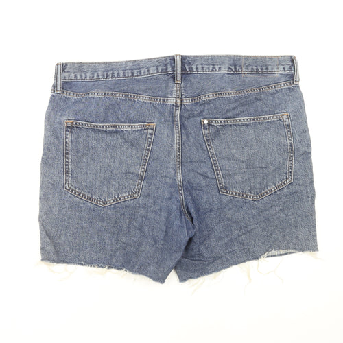 H&M Women's Blue Cut-Off Denim Shorts Size 10