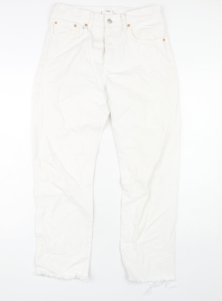 MNG Women's White Straight Jeans Size 8
