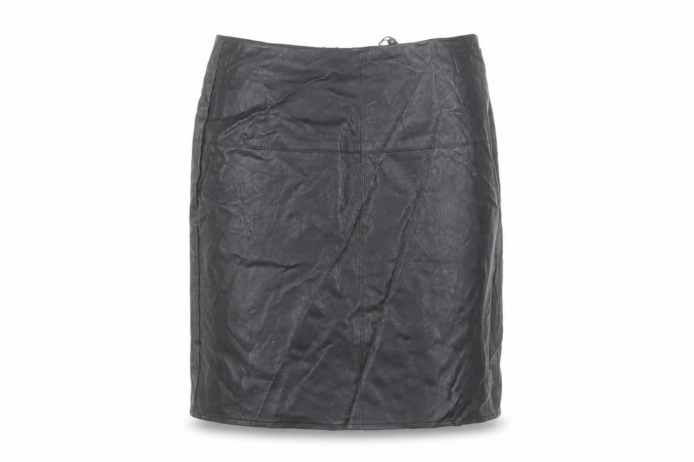 Front view of Missguided Women's Black Pencil Skirt, size 10, New