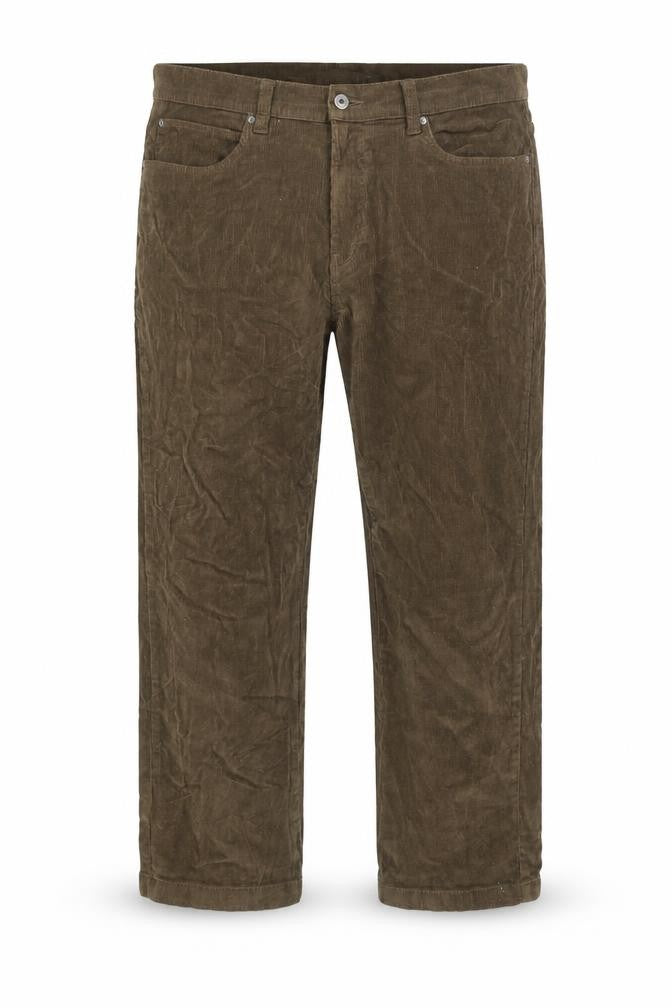 Front view of Cotton Traders Men's Brown Corduroy Trousers, size 38