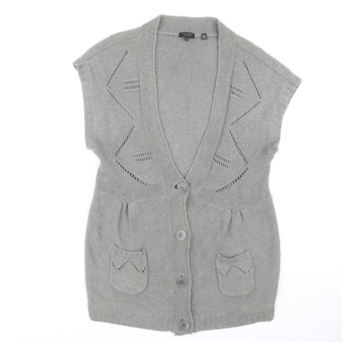 Ted Baker Women's Grey Sleeveless Cardigan M