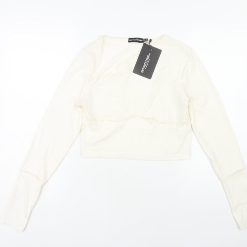PrettyLittleThing Women's White Cropped Top