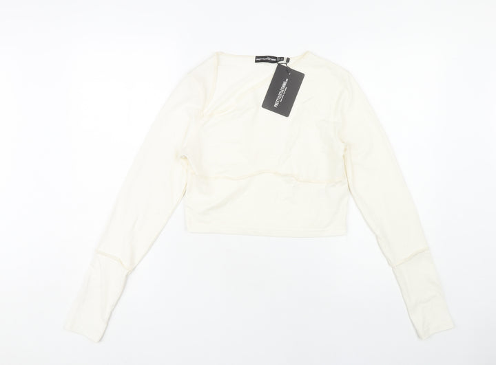 PrettyLittleThing Women's White Cropped Top