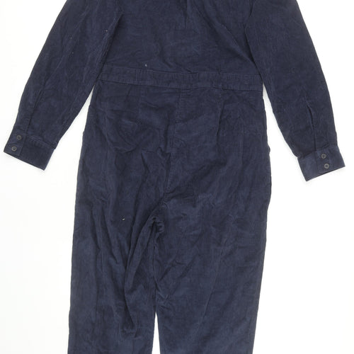 Next Women's Blue Corduroy Jumpsuit Size 16 Long Sleeve