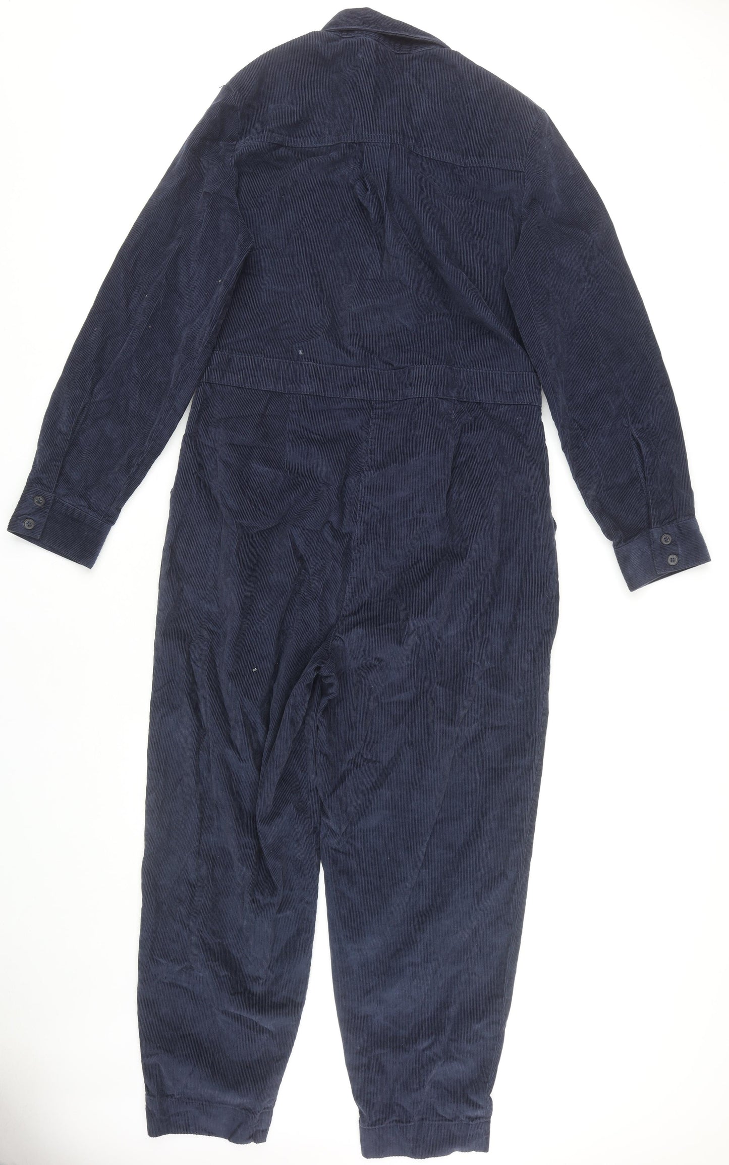 Next Women's Blue Corduroy Jumpsuit Size 16 Long Sleeve
