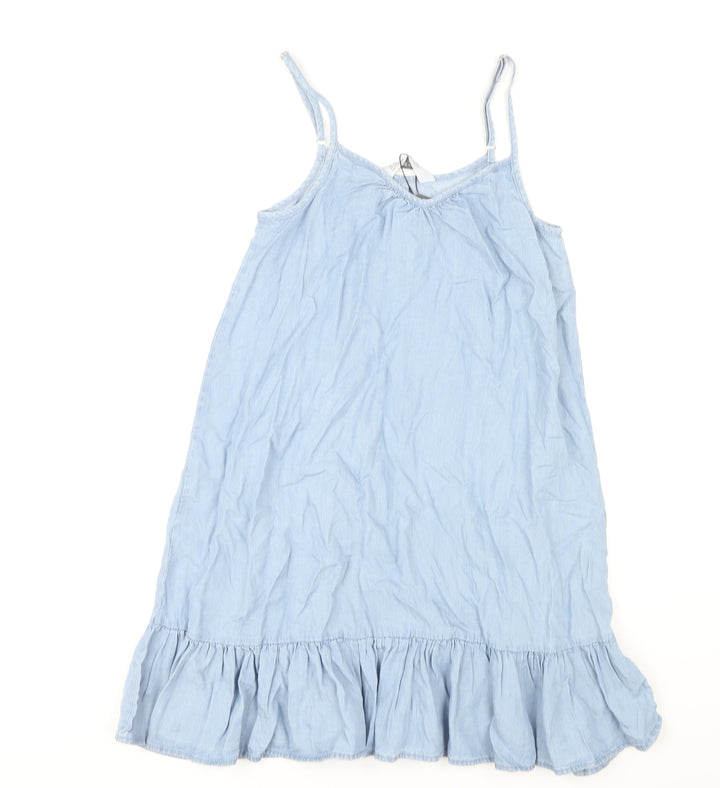 Denim Co Women's Blue Slip Dress Size 8 Casual