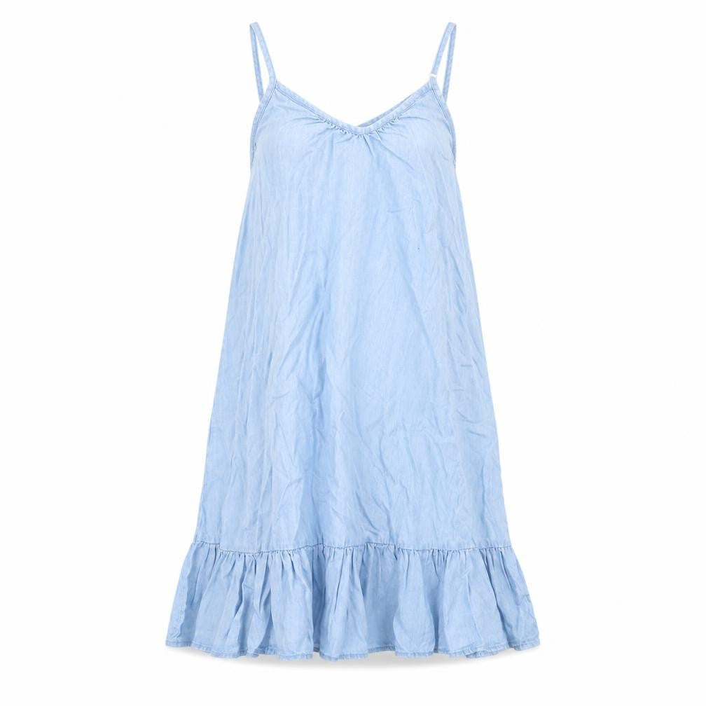 Denim Co Women's Blue Slip Dress Size 8 Casual