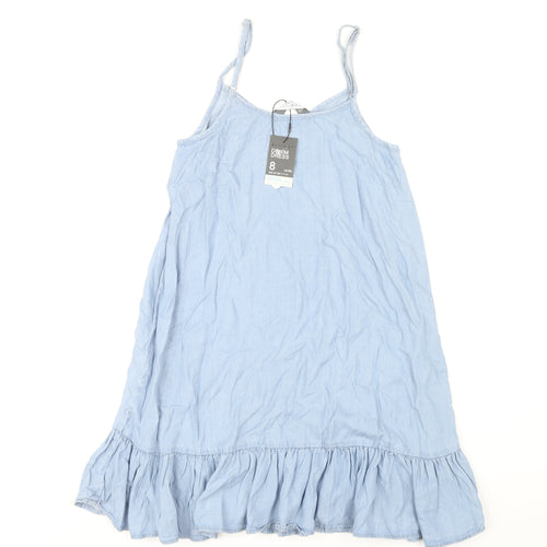 Denim Co Women's Blue Slip Dress Size 8 Casual