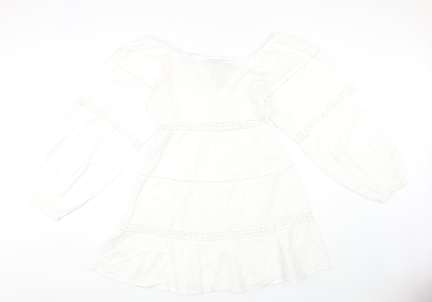 Boohoo Women's White Off Shoulder Dress Size 12