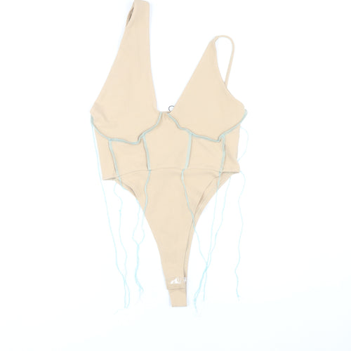 PrettyLittleThing Women's Beige Bodysuit Size 10