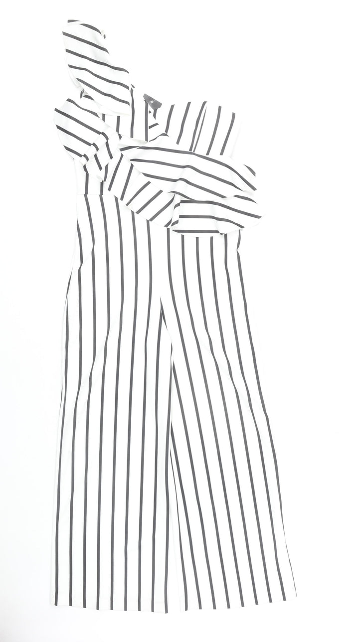 Stylewise Women's Striped Wide-Leg Jumpsuit Size 10