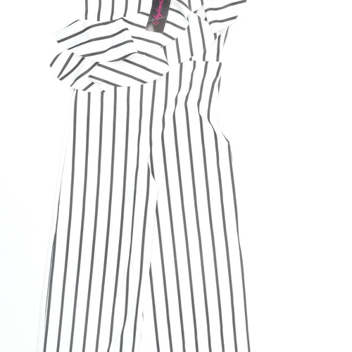 Stylewise Women's Striped Wide-Leg Jumpsuit Size 10