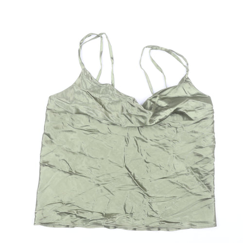 George Women's Green Satin Camisole Tank Top Size 12