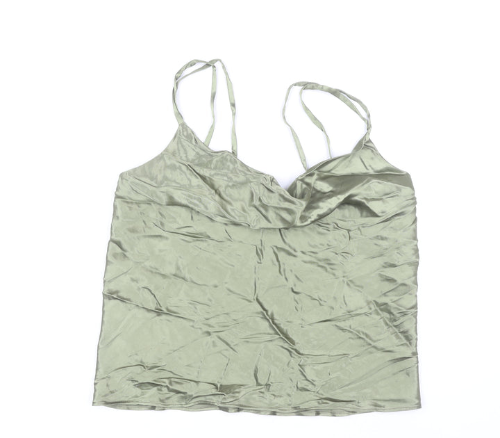 George Women's Green Satin Camisole Tank Top Size 12