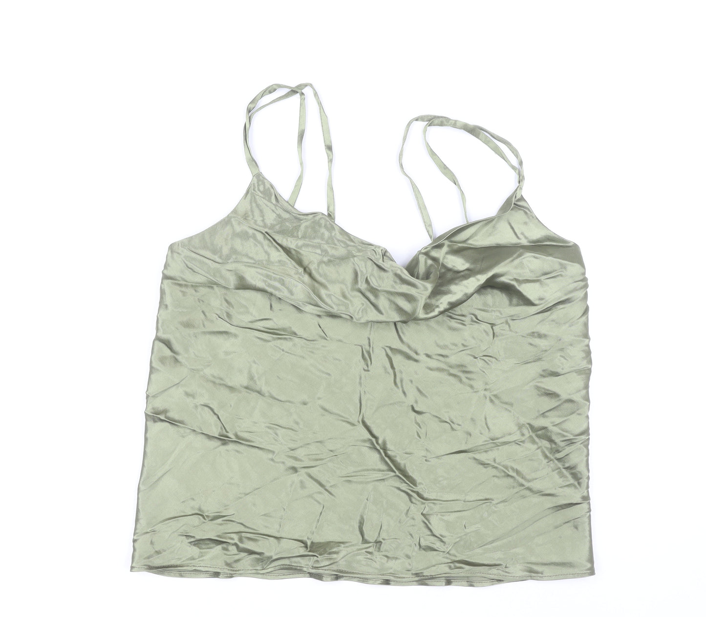 George Women's Green Satin Camisole Tank Top Size 12