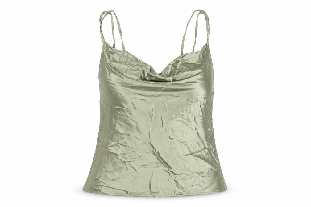 George Women's Green Satin Camisole Tank Top Size 12