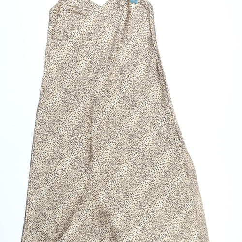 Marks and Spencer Women Beige Slip Dress Size 12 Long