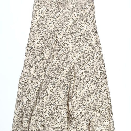 Marks and Spencer Women Beige Slip Dress Size 12 Long