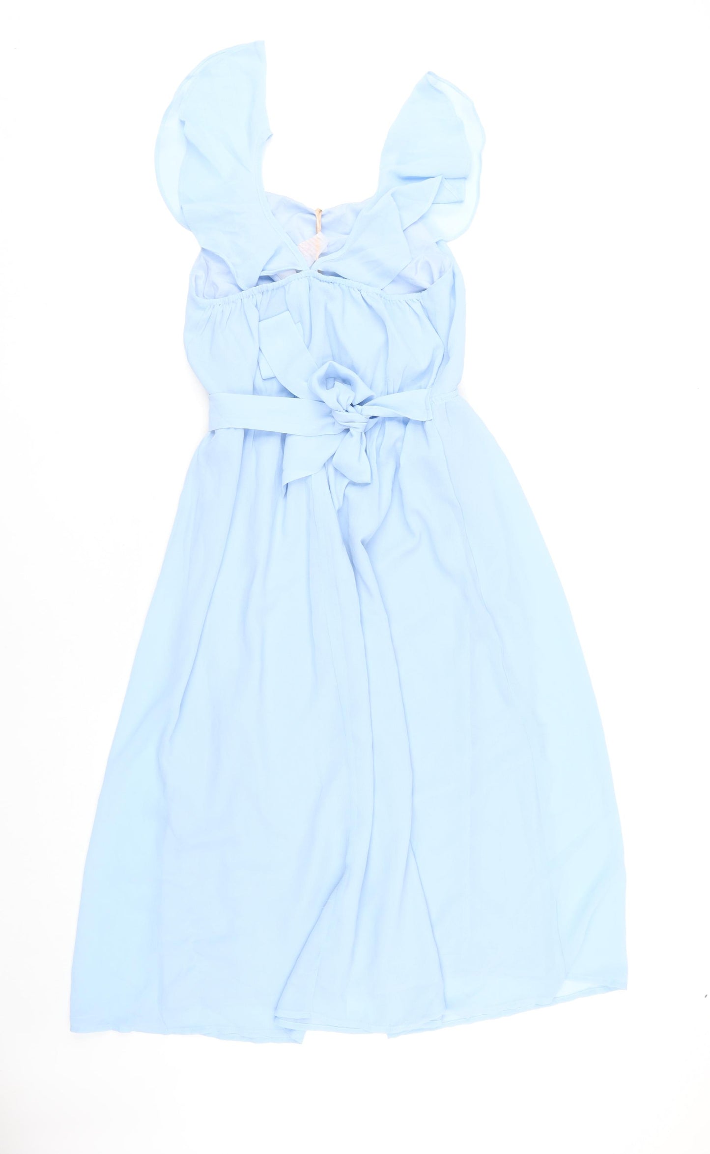 Grace Karin Teens Blue Flutter Sleeve Dress