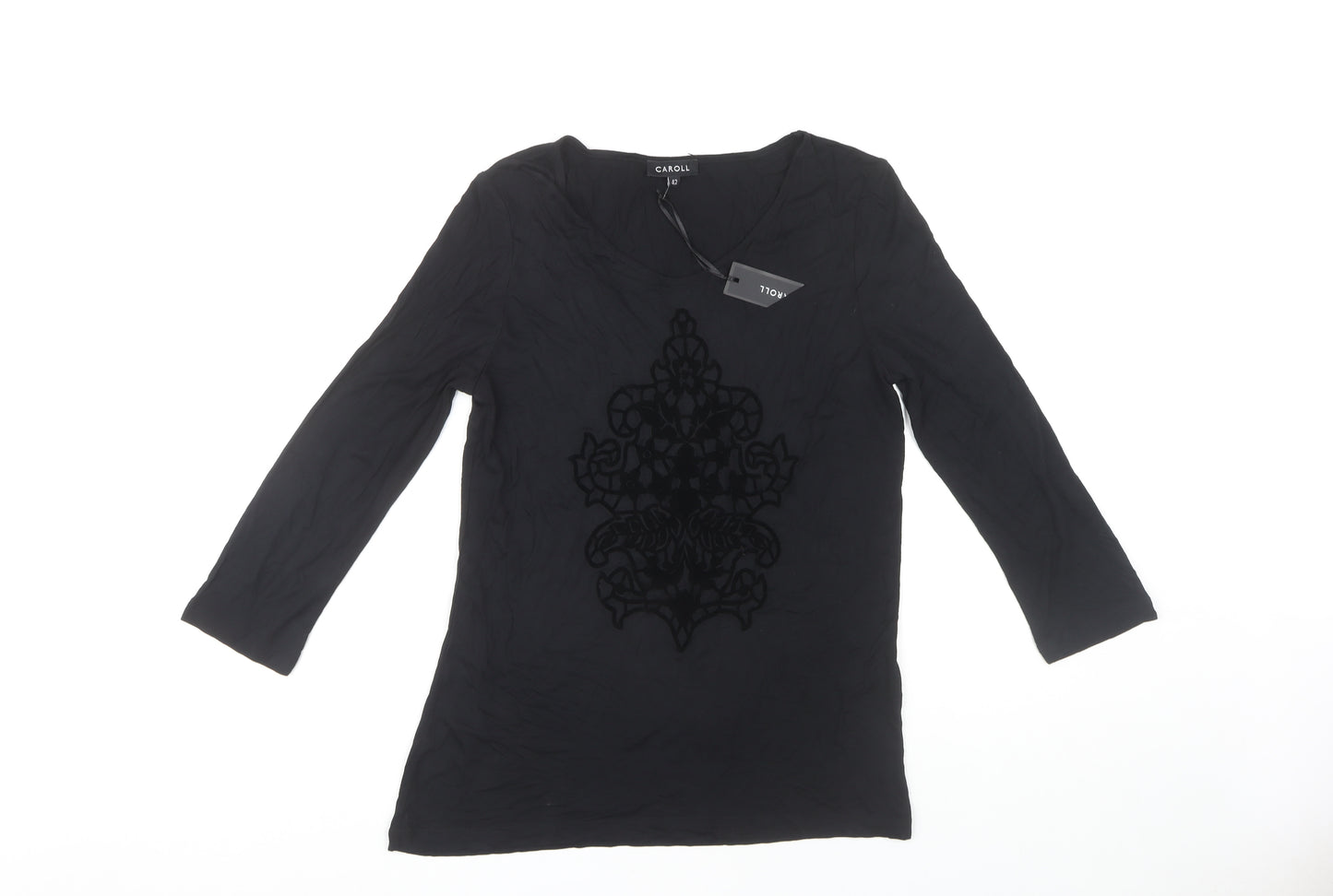 Caroll Women's Black Viscose Blouse Size 14