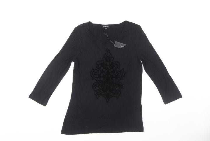 Caroll Women's Black Viscose Blouse Size 14