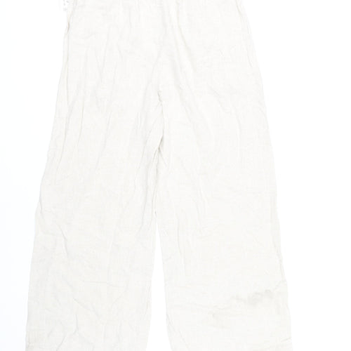 Marks and Spencer Women's Beige Linen Trousers