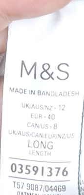 Marks and Spencer Women's Beige Linen Trousers
