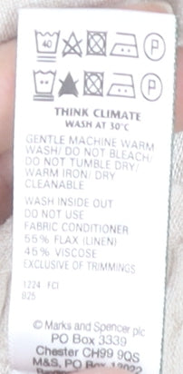 Marks and Spencer Women's Beige Linen Trousers