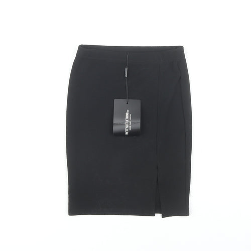 PrettyLittleThing Black Pencil Skirt UK Size 4
