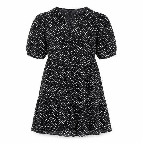 Papaya Women's Black Polka Dot A-Line Dress Size 10