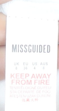 Missguided Womens Ivory Short Sheath Dress Size 8