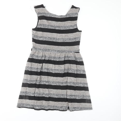 Atmosphere Women's Black Striped Sleeveless Dress, Size 12