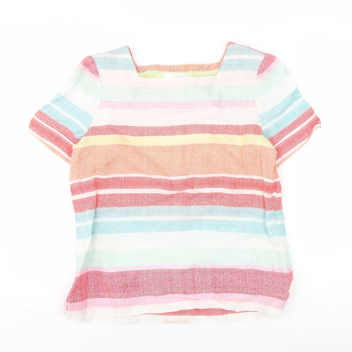 John Lewis Women's Multicoloured Linen Blouse