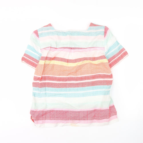 John Lewis Women's Multicoloured Linen Blouse